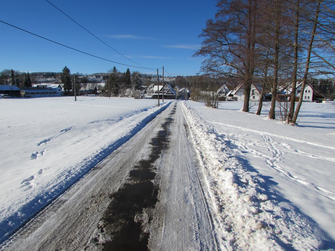 Die Gustav-Stein-Straße im Winter